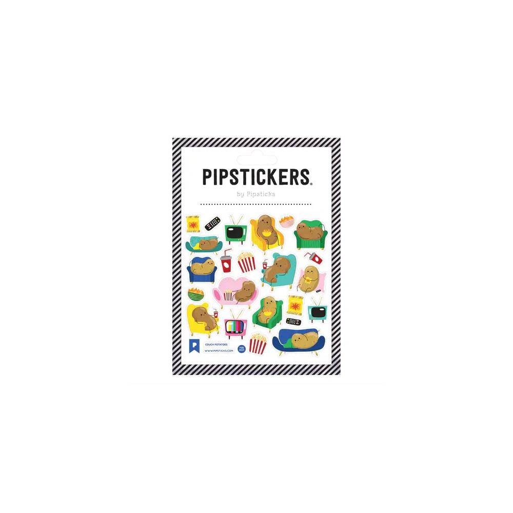 Pipsticks, Stickers, Art & School, 4"x4", Couch Potatoes, 768020